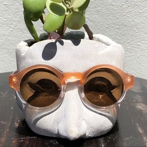 Vintage Pacific Star Pink Round Circle Sunglasses